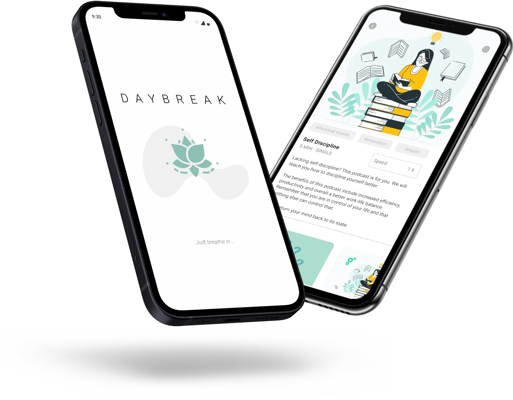 Final Daybreak app mockup
